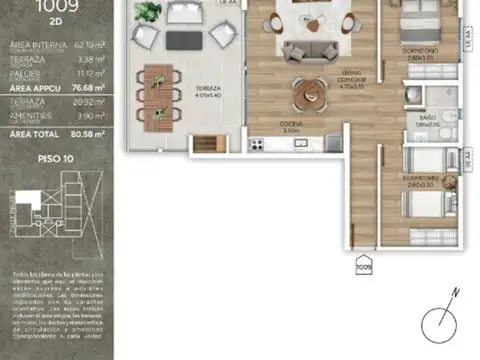 Venta 2 dormitorio en Pozo Penthouse