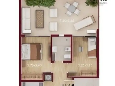 Departamento en Venta de 2 dormitorios