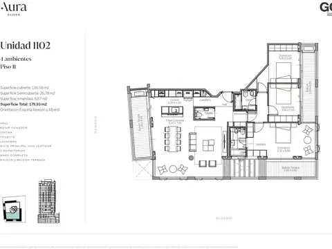 Venta departamento 4 ambientes en Olivos muy luminoso
