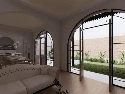 Casa de tres dormitiorios con jardín y terraza