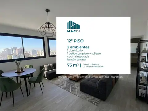 Excelente Departamento 2 ambientes a estrenar en Venta en Boedo