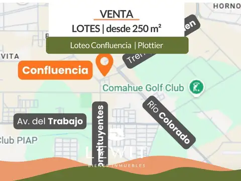 Venta lotes en Loteo Confluencia | Terrenos desde 250 m² | Todos los servicios | Plottier
