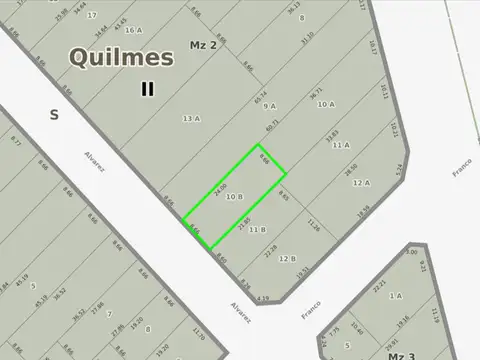 Terreno en Venta 24  mts Frente