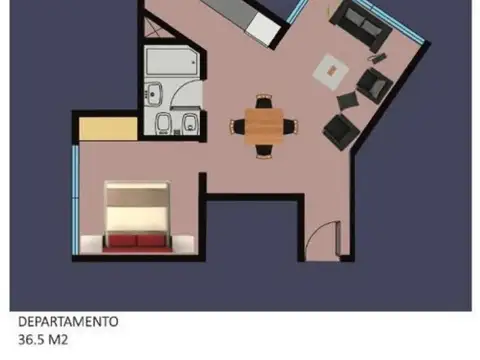 Departamento en Venta de 2 ambientes