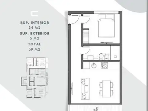 Departamento en Venta en San Pedro, USD 76.000