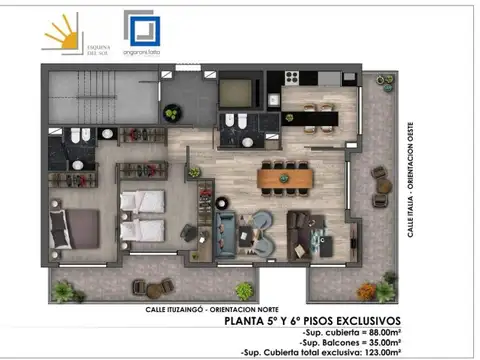 ITALIA 2000 - Venta Departamento 2 Dormitorios, c/Terraza Exclusiva A ESTRENAR ENTREGA INMEDIAT...