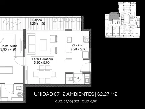 Departamento en Venta en Belgrano R, USD 225.000