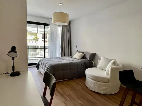 monoambiente en edificio con pileta en Las Cañitas