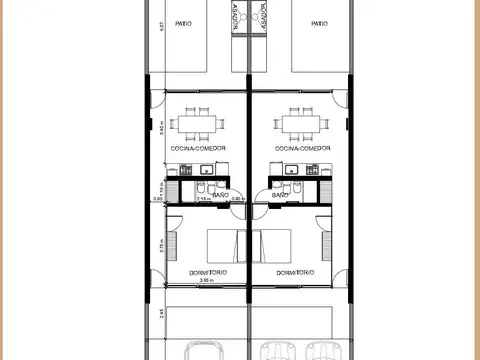 Casa 2 ambientes con 1 baño