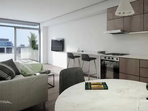Departamento 2 ambientes con 2 baños