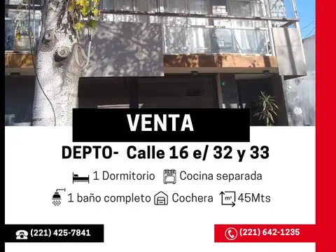 DEPARTAMENTO UN DORMITORIO CON COHERA EN VENTA