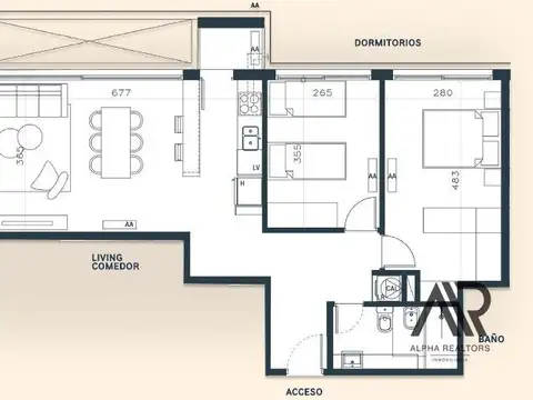 Departamento en Venta de 3 ambientes