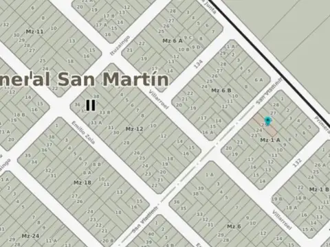 Terreno en Venta 8  mts Fondo