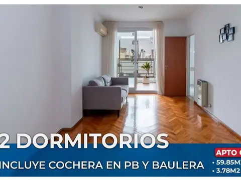 VENTA DEPARTAMENTO 2 DORMITORIOS CENTRO COCHERA