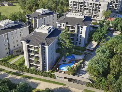 Departamento 3 ambientes con parrilla y jardin en venta Altos Los Robles, Loma Verde