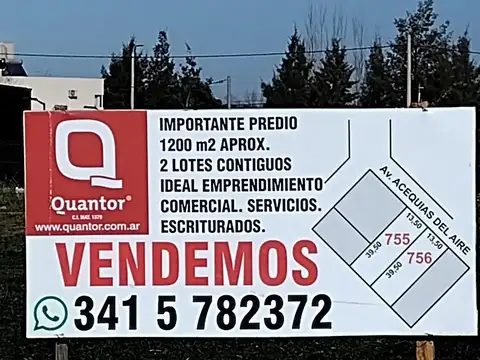 Oportunidad   2 lotes en pleno corazon de Roldan ( 600m2 ) A