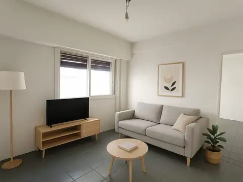 Departamento en alquiler dos ambientes balcon lateral Palermo