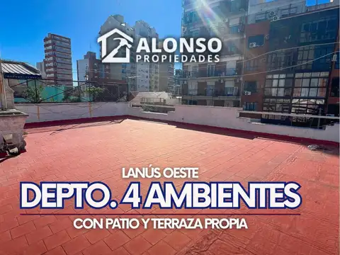 DEPARTAMENTO TIPO CASA de 4 AMBIENTES c/PATIO y TERRAZA