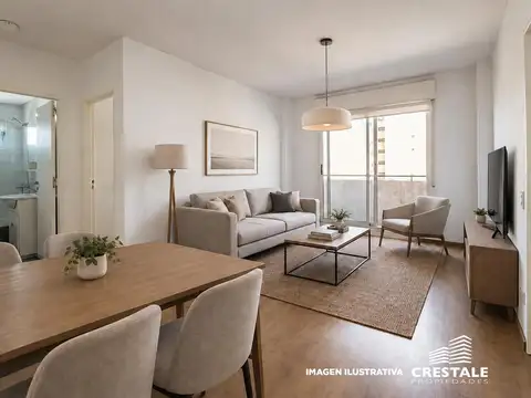 Venta / Permuta - Departamento 1 dormitorio con balcón corrido - Abasto, Rosario.