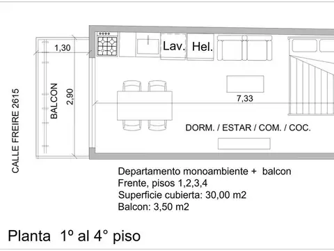 Departamento en Venta de Monoambiente