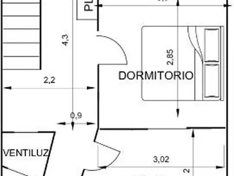 Departamento Monoambiente con 2 baños