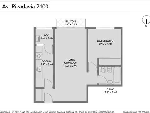 Departamento en Venta de 1 dormitorio
