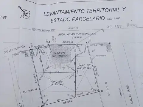 Terreno en Venta de 427,0 m2