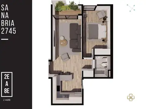 2 ambientes a financiar   Emprendimiento Villa Devoto - 8°E.