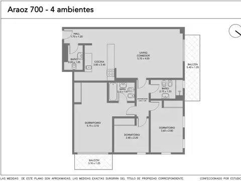 Departamento en Venta de 3 dormitorios