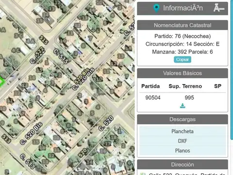 Terreno en Venta de 995,0 m2