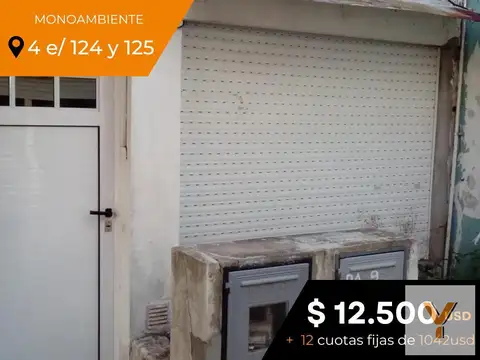 Mono ambiente venta - 1 baño - 23mts2 totales  - Berisso [FINANCIADO]