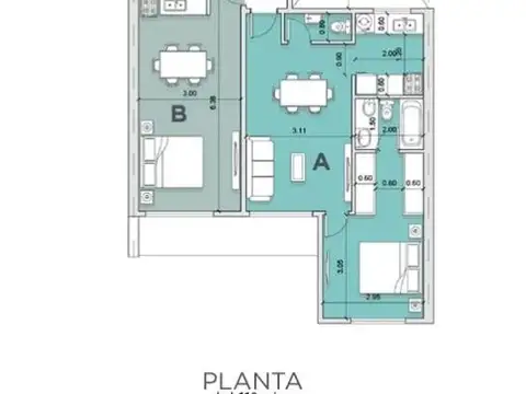 Departamento en Venta al Norte