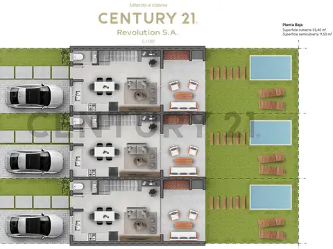 Casa 3 ambientes con 1 baño