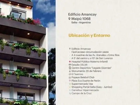 Exc Depto 1 Dor Vta Bcon/fte Estrenar Maipu Al 1000