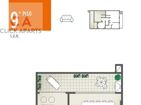 Departamento en Venta de 1 dormitorio