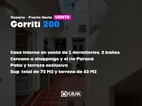 Depto Tipo Casa en Venta de 1 dormitorio