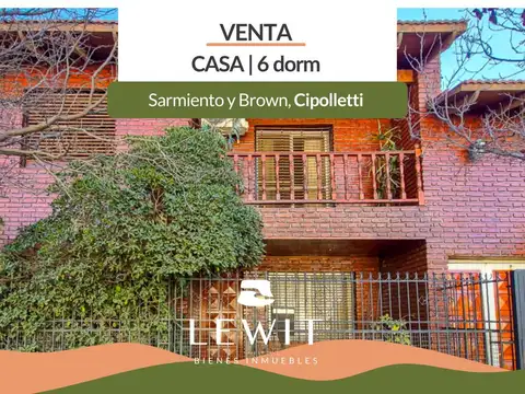 VENTA CASA  6 DORMITORIOS CON QUINCHO PARRILLA Y BAÑO EN CIPOLLETTI