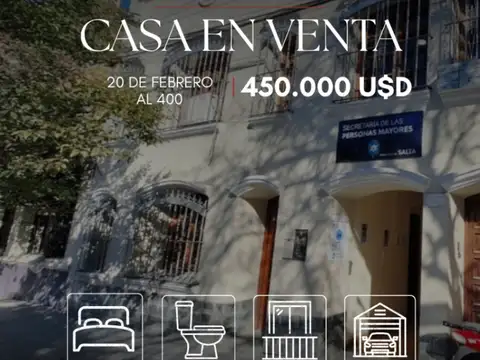 Casa en VENTA en calle 20 de Febrero al 400, Salta, Argentina