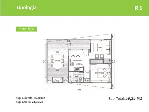 OFICINA EN AV BELGRANO 1700
