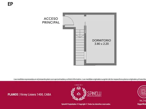 Depto Tipo Casa 4 ambientes con 1 baño