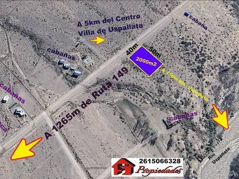 Lote 2000m2 en Complejo a 5km Villa Uspallata.