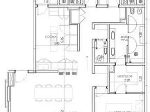 Departamento 4 ambientes con 3 baños