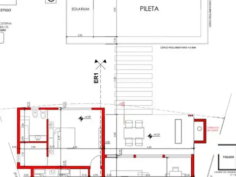 Casa 4 ambientes con 2 baños