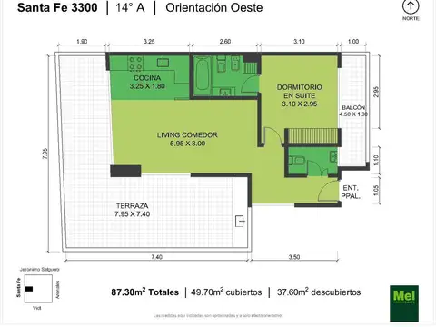 Santa Fe 3300, Piso 14