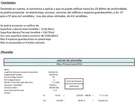 Terreno en Venta en Mataderos, USD 140.000