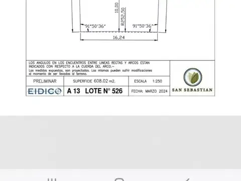 Terreno en Venta de 609,0 m2