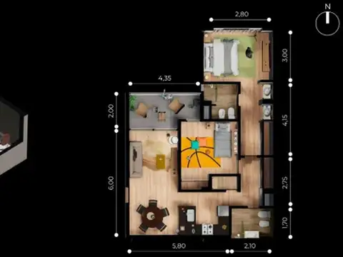 Departamento en Venta de 3 ambientes