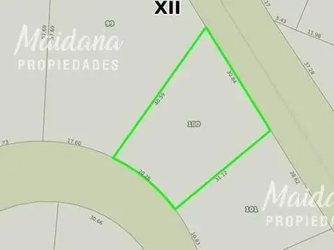 Terreno en Venta de 866,0 m2