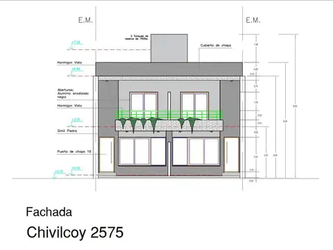 Casa 3 ambientes con 2 baños