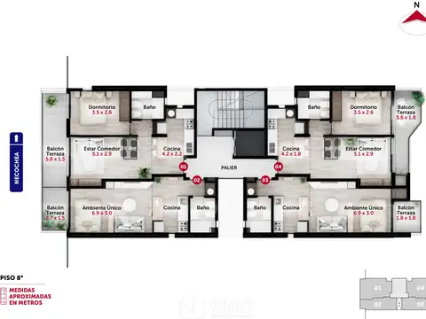 Departamento 2 ambientes con 1 baño